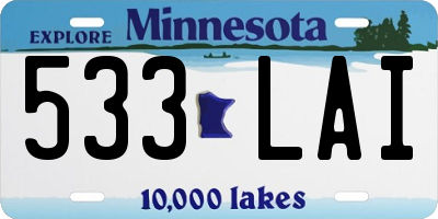 MN license plate 533LAI