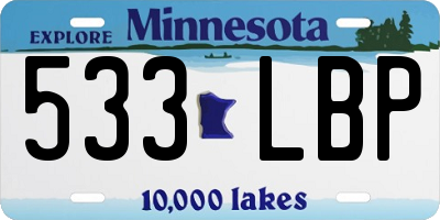 MN license plate 533LBP