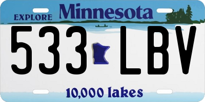 MN license plate 533LBV