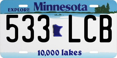 MN license plate 533LCB