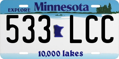 MN license plate 533LCC
