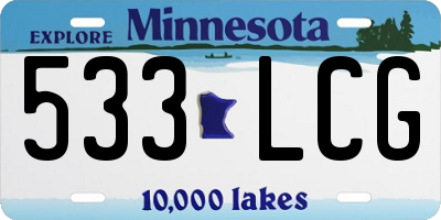 MN license plate 533LCG