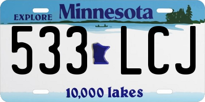 MN license plate 533LCJ