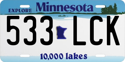 MN license plate 533LCK