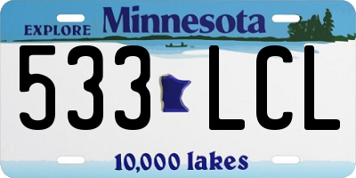 MN license plate 533LCL