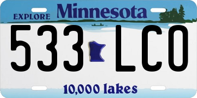 MN license plate 533LCO