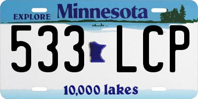 MN license plate 533LCP