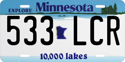 MN license plate 533LCR