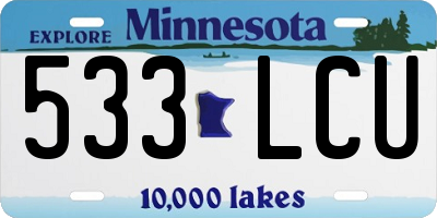 MN license plate 533LCU