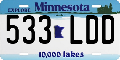 MN license plate 533LDD