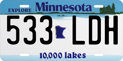 MN license plate 533LDH