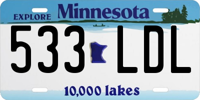 MN license plate 533LDL