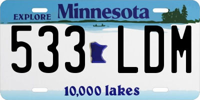 MN license plate 533LDM