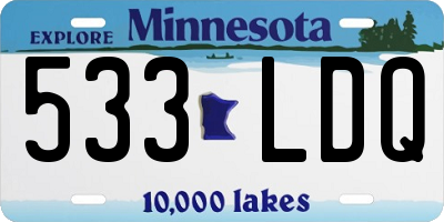 MN license plate 533LDQ