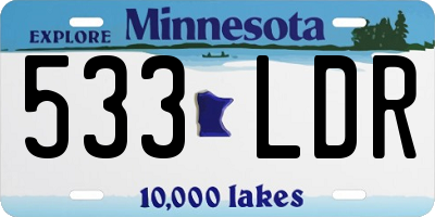 MN license plate 533LDR