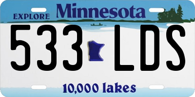 MN license plate 533LDS