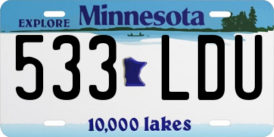 MN license plate 533LDU