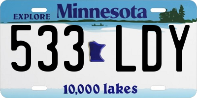 MN license plate 533LDY