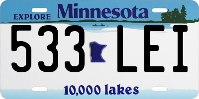 MN license plate 533LEI