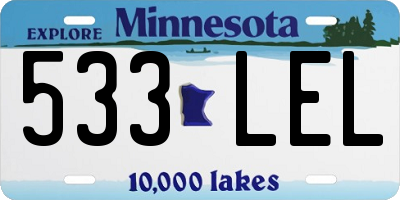 MN license plate 533LEL