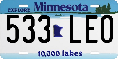 MN license plate 533LEO