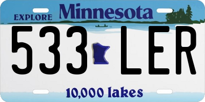MN license plate 533LER