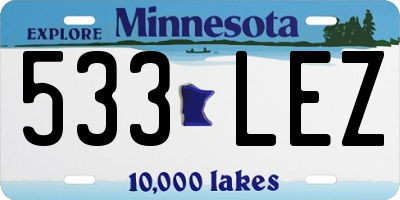 MN license plate 533LEZ