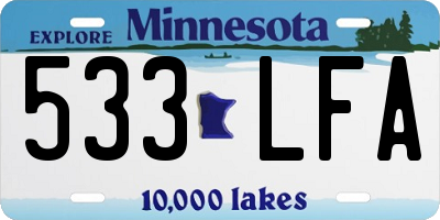 MN license plate 533LFA