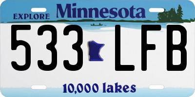 MN license plate 533LFB
