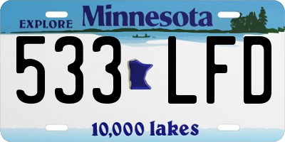 MN license plate 533LFD