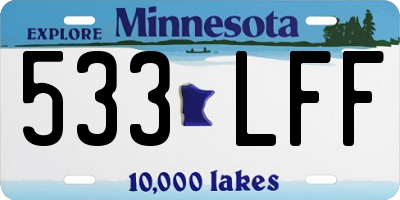 MN license plate 533LFF