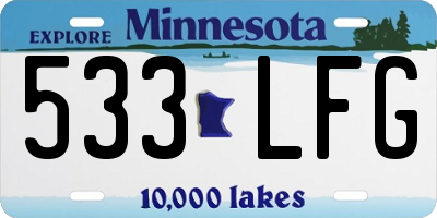 MN license plate 533LFG