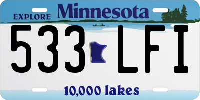MN license plate 533LFI