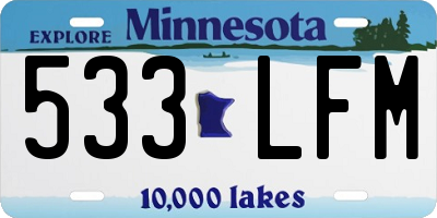 MN license plate 533LFM