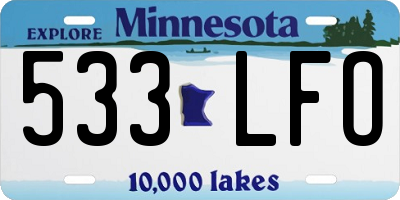 MN license plate 533LFO
