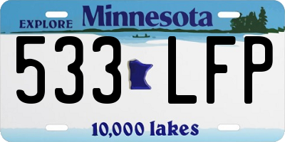MN license plate 533LFP