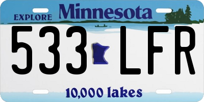 MN license plate 533LFR
