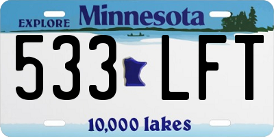 MN license plate 533LFT