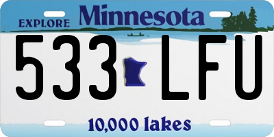 MN license plate 533LFU