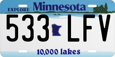 MN license plate 533LFV