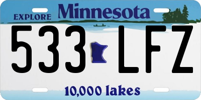 MN license plate 533LFZ