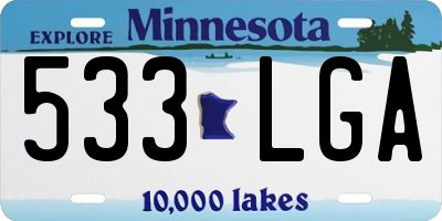 MN license plate 533LGA