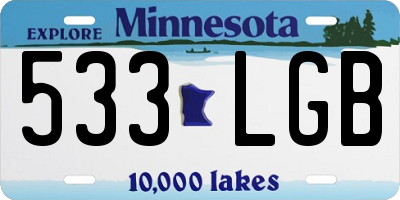 MN license plate 533LGB