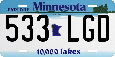 MN license plate 533LGD