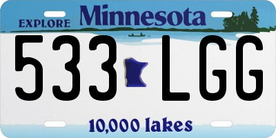 MN license plate 533LGG