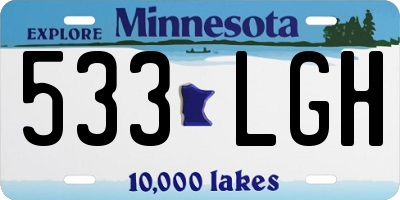 MN license plate 533LGH