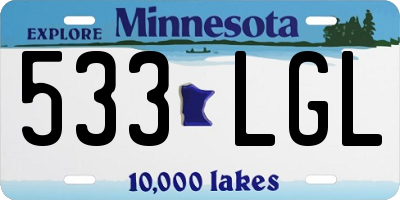 MN license plate 533LGL