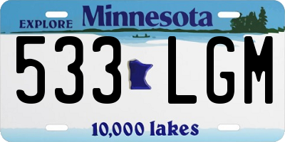 MN license plate 533LGM
