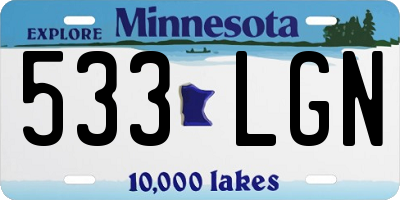 MN license plate 533LGN