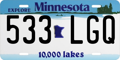 MN license plate 533LGQ